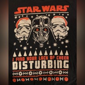 Star Wars Darth Vader Ugly Christmas Sweater T-shirt Size XL